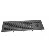 Military Black Metal Keyboard With Trackball