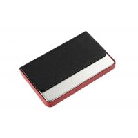 China Brand Magnetic Card Case PU Leather Zinc Alloy Metal Card Holders Name on sale