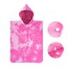 China Diseño de toalla poncho de microfibra personalizada de alta calidad, poncho con impresión digital a todo color, toalla de baño con capucha para niños, toalla de playa wholesale