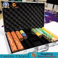 China Handheld Casino Game Accessories Premium Poker Chip Set Texas Hold 'Em Cards Silver Aluminum Case on sale
