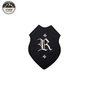 R Letter Royal Custom Embroidered Patches No Minimum 3D Any Shape Available