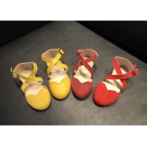 China Summer Little Kids Ankle Strap Ballet Flats supplier