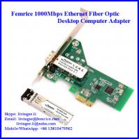 China 1 Gbps Ethernet Fiber to the Desktop PC Network Adapter, SFP Slot, PCI Express x1 NIC Card on sale