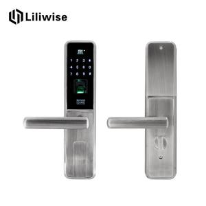 China OLED Display Fingerprint Door Lock Touch Screen Digital Intelligent 4x AA Batteries supplier