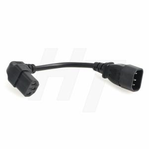 IEC320 Power Cord Cable C14 to Right Angle C13 10A 250V UPS PDU TV Monitor