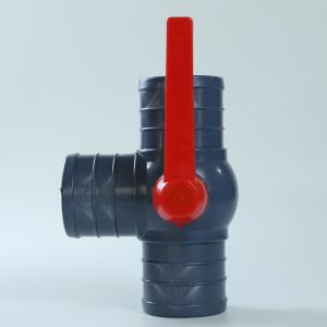 UV Resistant PVC Three Way Valve Blue Black PVC Water Valve ODM