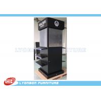 China Four - Sides Black MDF Display Stand With Digital Printing LOGO / Stick Graphics on sale