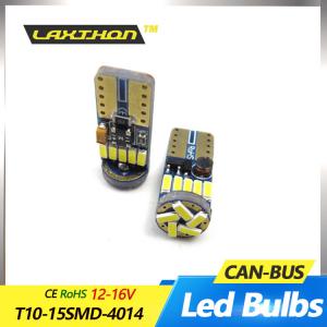 China T10 Canbus Led Interior Light Bulbs , 16V 15SMD 4014 Car Interior Light Bulbs supplier