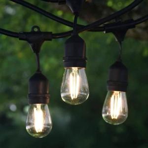 PVC 10M 10 Lamps Outdoor Waterproof Light String For Tents Or Patio