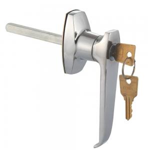 Metal Cabinet L Handle Door Lock Set Zinc Alloy Swing Handle With Spindle