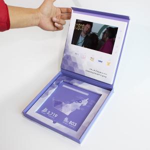 China folleto video electrónico 4.3inch de la publicidad de negocio con el cable del USB, tarjeta video del folleto supplier