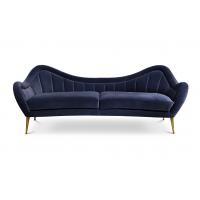 China NEW design upholstery velvet lounges, popular 3 seat stainless steel sofa for for sale