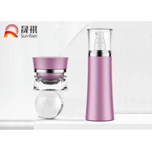 Cosmetic Pump EDM Face Lotion Bottle And Cream Jar Acrylic Double Wall Waist