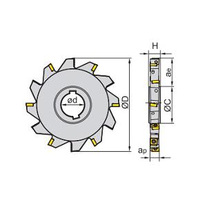 Three Edge Milling Cutter Head For MPHT06/08/12 Series Blades Carbide Boring Bar