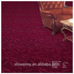 China Chinese wine red cut loop pile nylon home, commercial carpet supplier