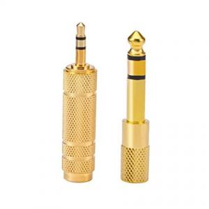 China Headphone Adapter 3.5 mm Stereo Male to 6.35 mm Gold Surface Treatment supplier