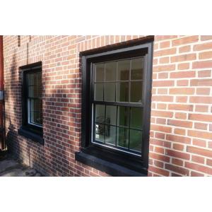 White Powder Coating Aluminium Sash Windows Strong Durability And Safety triple glazed sash Hung windows