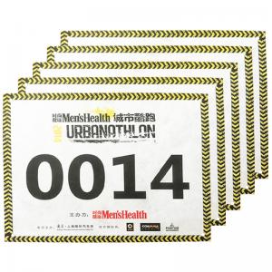 China Neon Tyvek Race Bib Numbers For Sports Event Printed Tearproof supplier