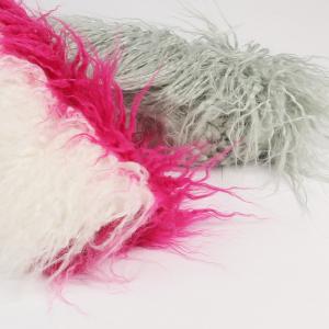 100% Acrylic Front Material Faux Fur Fabric Solid Color Long Pile from for Home Textile