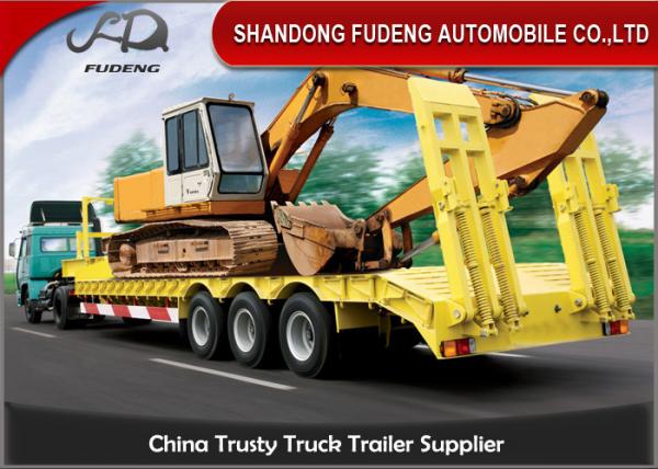 50-120T Low Bed Trailers , 50-120 T Q345B Steel Material Lowbed Semi Trailer