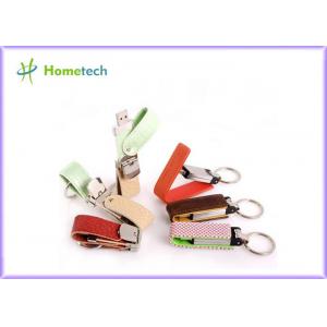 High Capacity 16GB Leather USB Flash Disk , Mini Key USB Flash Disk