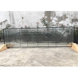 China 22 * 48 Black  Patina Patterned Glass Panels , 19 - 30 Mm Decorative Glass Sheets supplier