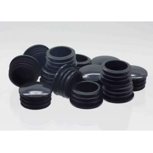 KR-P0378 PP Round Plastic Pipe Plugs Steel Furniture Tube Use Cover Insert Black