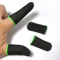 China Ultrathin Silver Fiber Touch Screen Sweat Resistant Mobile Gaming Finger Sleeve on sale
