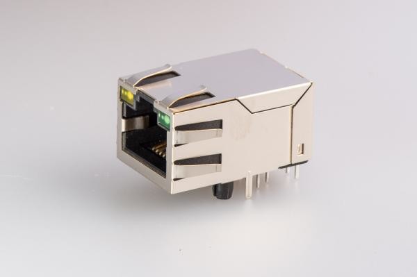 China Poder sobre Ethernet Rj45 Jack con el módulo magnético, conector de Ethernet Rj45 supplier