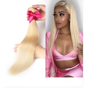 China 3 Bundles Straight Peruvian Human Hair Weave For Lady 613 Blonde Color supplier
