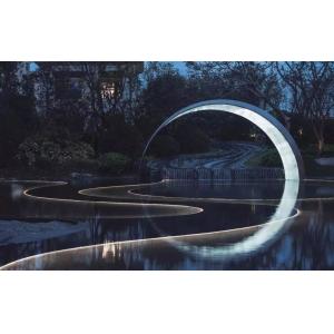 China Waterscape Large Metal Art Sculptures , Pool LED Lights Stainless Steel Statue supplier
