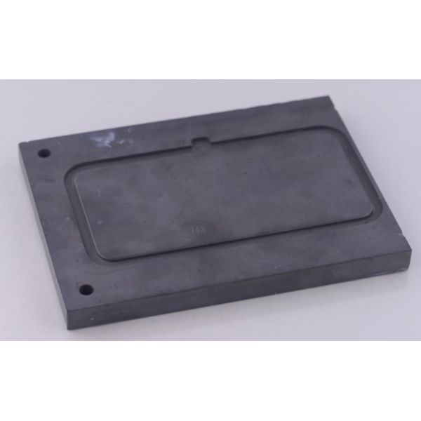 Dark Gray Silicon Nitride Ceramic Base: High-Precision Rectangular Groove Bearing Platform