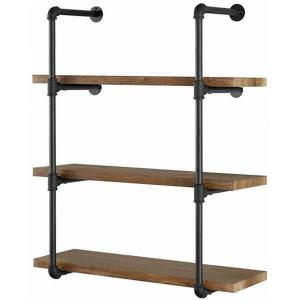 Vintage Retro DIY Open Bookshelf Storage 4 Tier Industrial Wall Iron Pipe Shelf Shelves 3 Layer Shelving Bracket