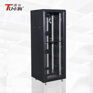 China 24U / 27U / 32U Standing Network Cabinet 600mm / 800mm Server Rack Stable Structure supplier