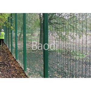 China Green PVC Coated Anti Climb Fencing Panels With Mesh Opening 3&quot; × 0.5&quot; × 8 Gauge wholesale