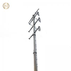 Galvanized Transmission Electrical Steel Pole Hot DIP Galvanized Electrical Power Pole with Good Price