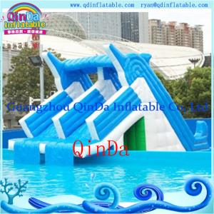 Giant lake inflatable water slide for sale inflatable pool slides for inground pools
