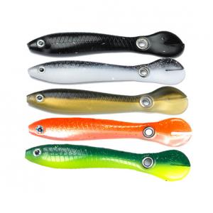 China 5 Colors 10CM/6g PVC Loach Soft Lures Tail Fish Baits Plastic Fake Bait Fishing Lure supplier