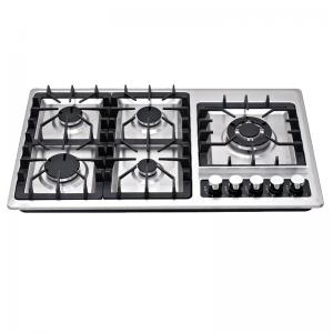 China Outdoor Stainless Steel Built In Gas Stove 5 Burner supplier
