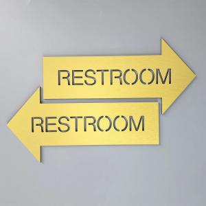 Building Office Washroom Restroom Arrow Sign Rustproof Waterproof