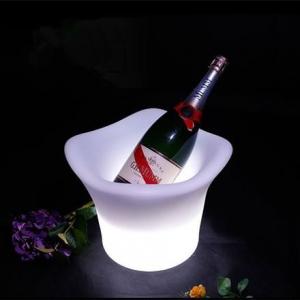 Four Corner Plastic LED Champagne Bucket , Colour Changing Wine Cooler