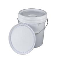 China Dia 26.7cm Round Plastic 20 Litre Paint Bucket With Lid 1000g on sale