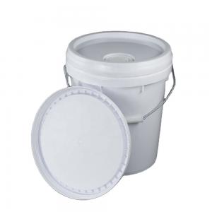China Dia 26.7cm Round Plastic 20 Litre Paint Bucket With Lid 1000g supplier