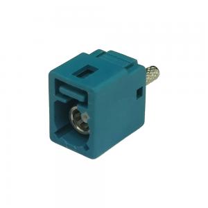 China Single Port PCB Mount FAKRA Z Type Connector WaterBlue Color For Automotive supplier