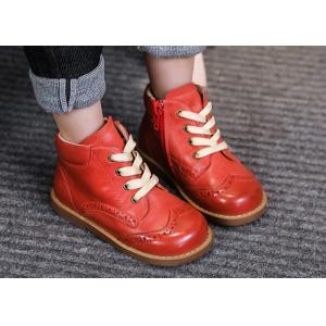 China Wear Resistant Rubber Outsole Girls Leather Boots Warm Winter Toddler Kids Boots supplier