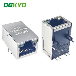 China Golpecito encima del conector hembra RJ45 Jack modular 10/100BASE con el LED supplier