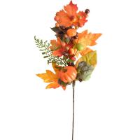 China Simulation Fake Holiday Flowers Artificial Maple Leaf Stems Thanksgiving Decoration on sale