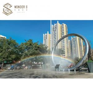 China WONDERS Garden Decorative Metal Ring Sculpture 220cm 3D 2D Design supplier