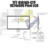 China 10.1 Inch High Brightness TFT LCD With CTP | 1024x600 Resolution LVDS Interface wholesale