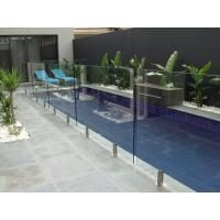 China Glass Swimming Pool Fencing , 85% Light Transmittance Glass Pool Safety Fence on sale
